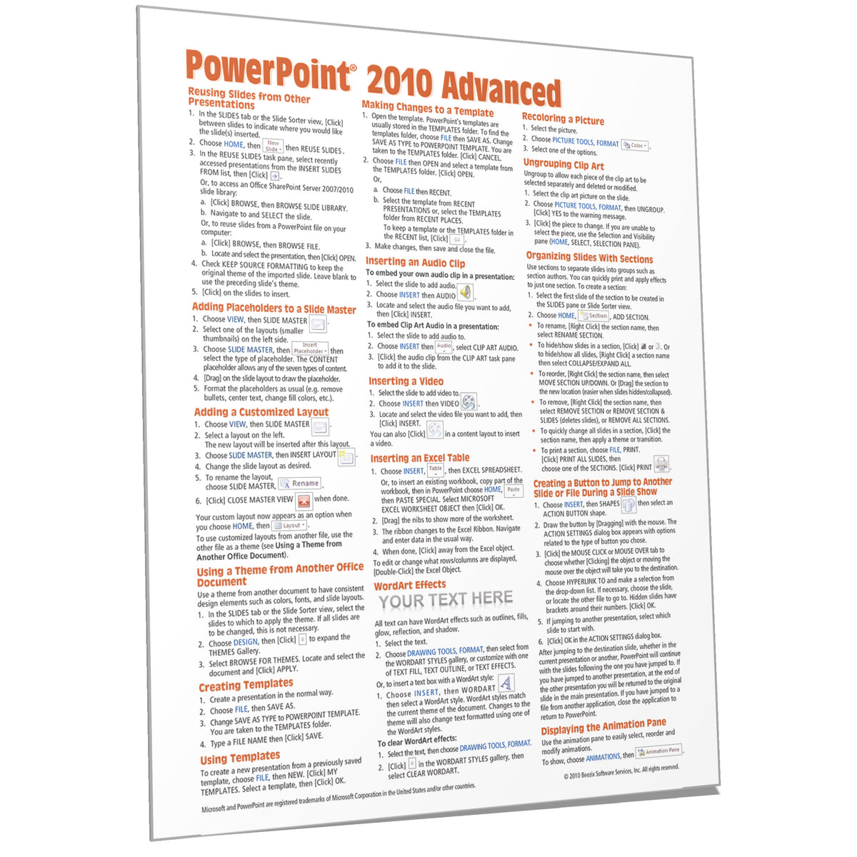 powerpoint quick reference guide 2010