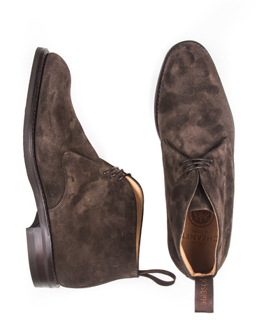 Full length shot of Jackie III Chukka Boots in Pony Suede from Cheaney.