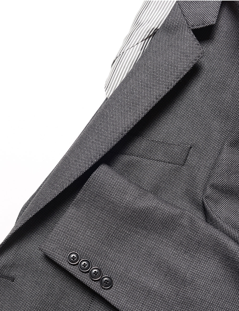 BROOKLYN TAILORS - BKT50 Tailored Jacket in Birdseye Weave - Storm Gray