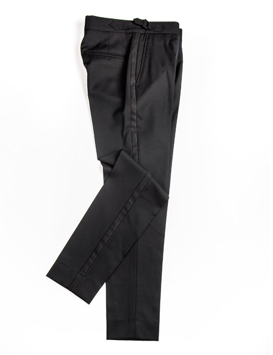 Black Wool and Mohair Tailoring Pants
