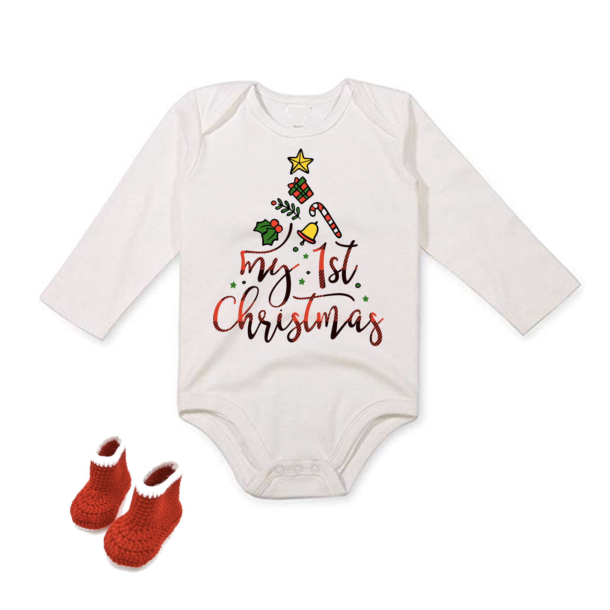 my first christmas baby onesie