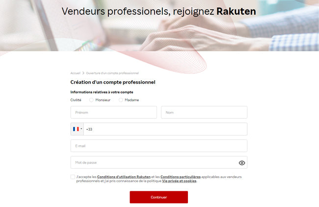 comment s’inscrire sur Rakuten