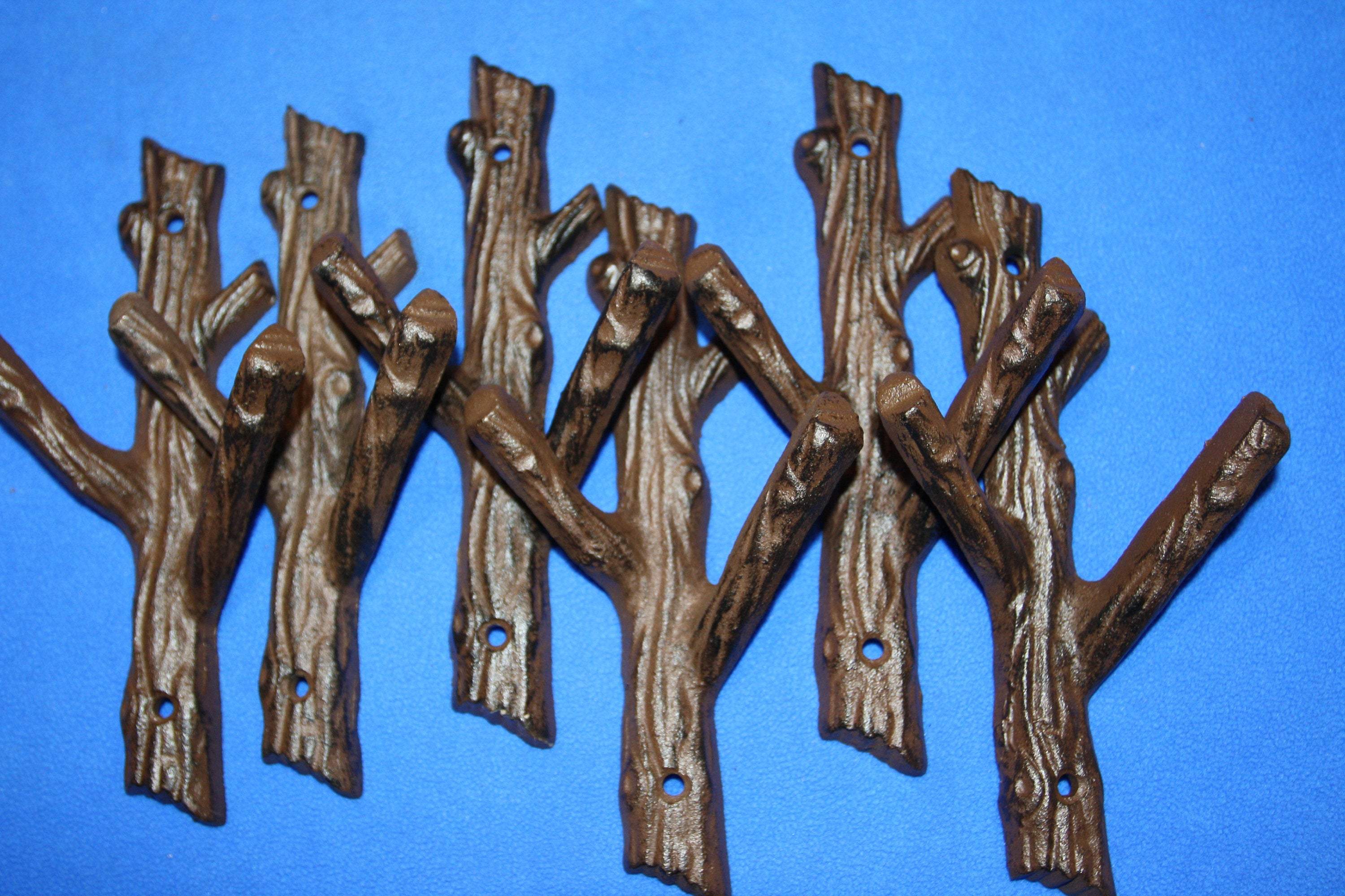 Tree Branch Wall Hooks, Cast Iron, 7 1/2" tall, Volume Priced, H-42