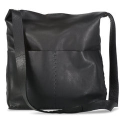 black leather crossbody messenger bag