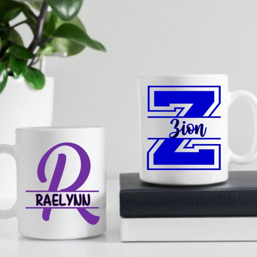 Personalized Initial and Name Ceramic Mug