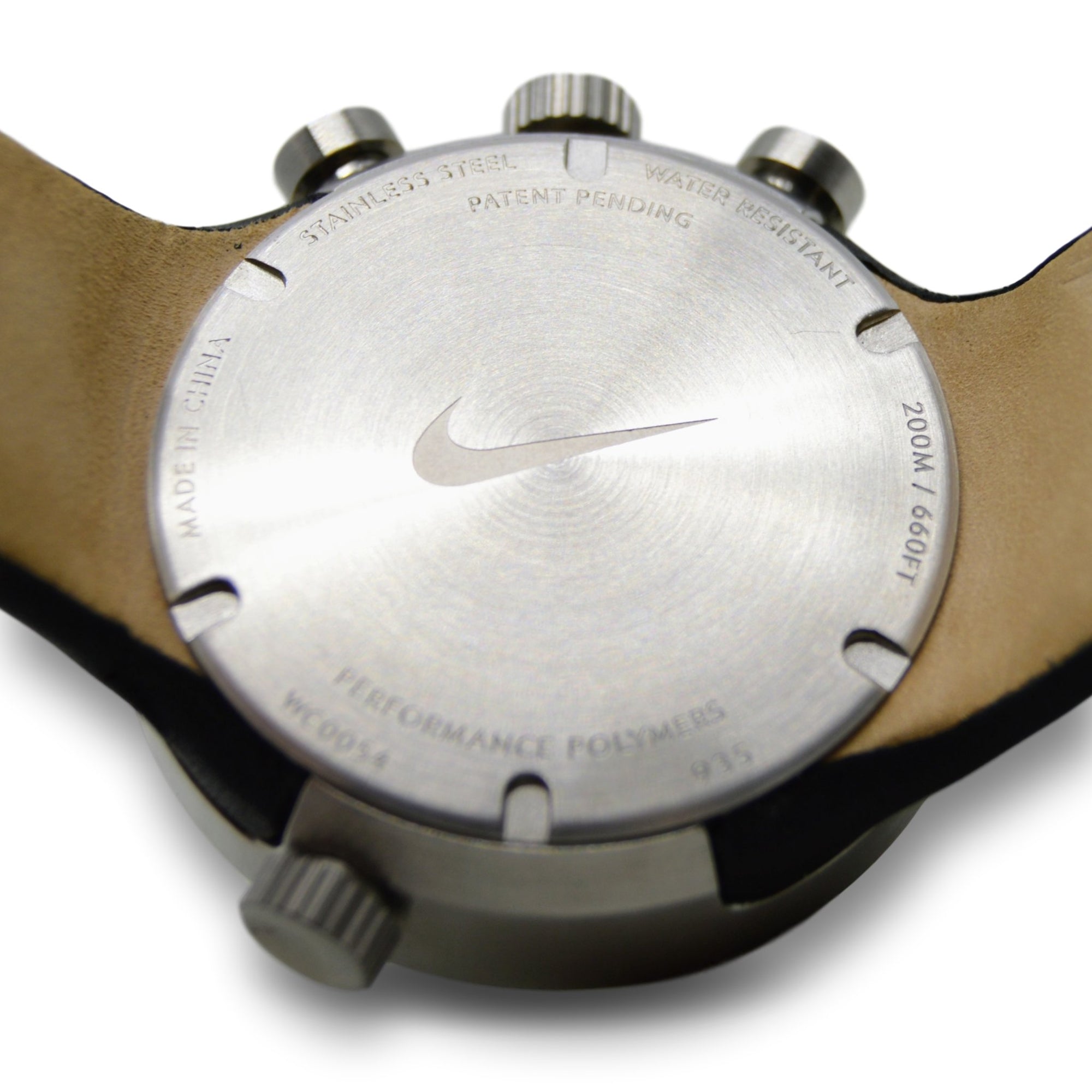 Nike Heritage Alarm Chrono Black Leather Watch WC0054-001 | Rare Find | - Elevn:59