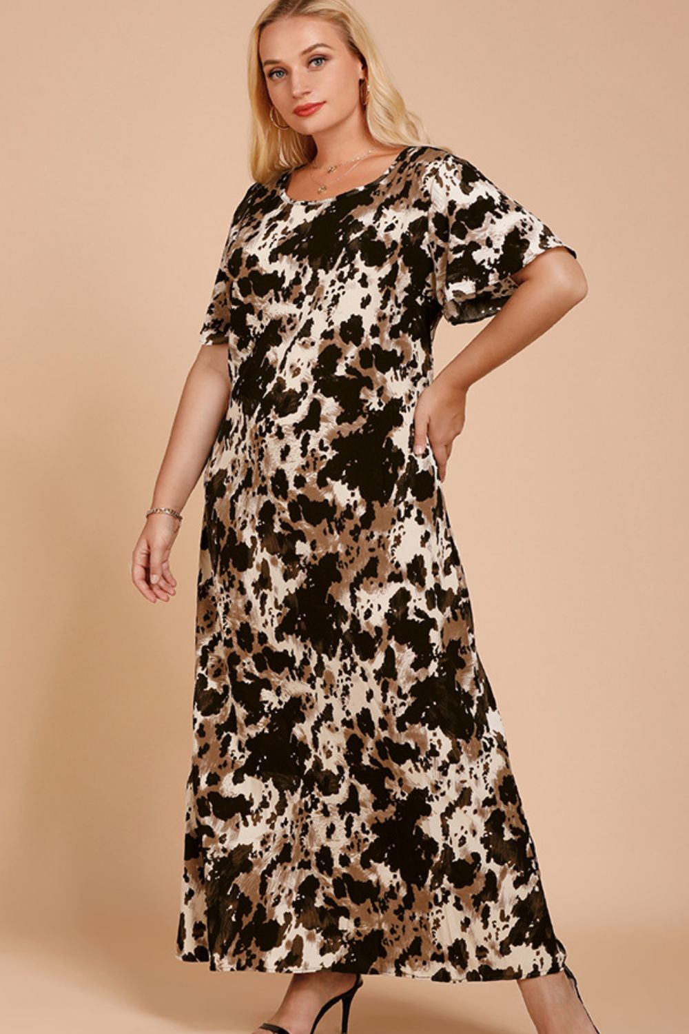 er nok smugling daytime Pre-Order Plus Size Printed Flutter Sleeve Maxi Dress – The Skirt Lady