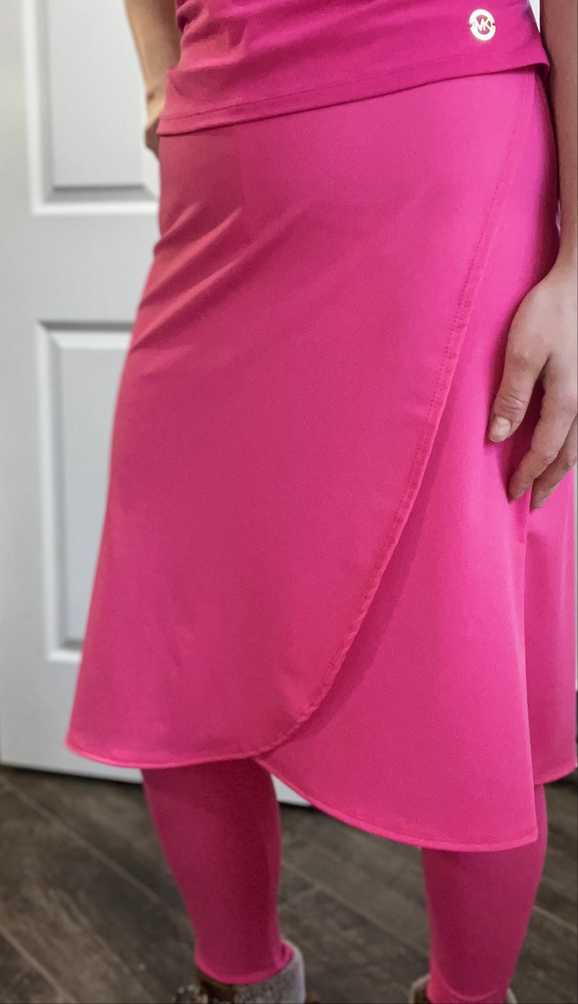 hot pink swim skirt