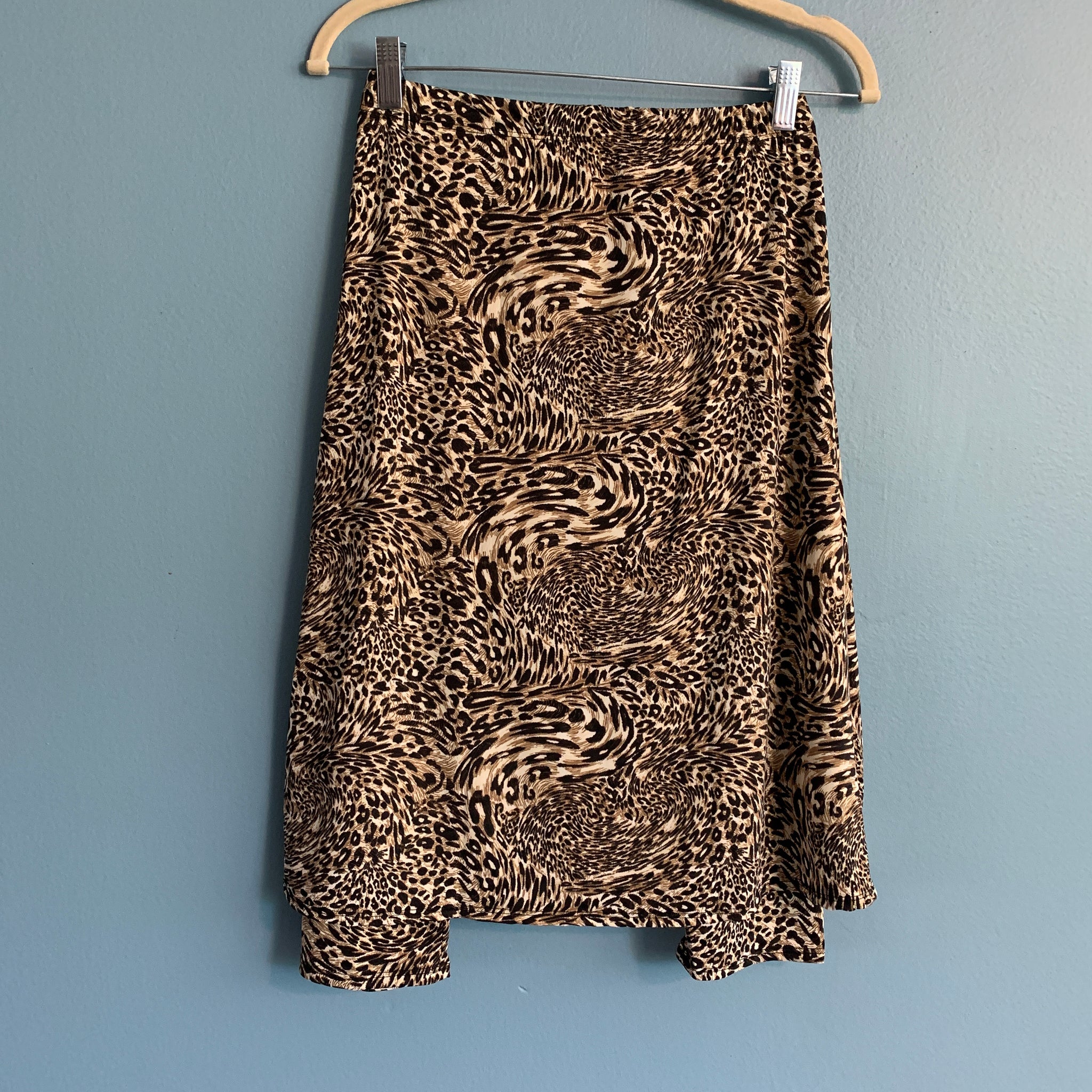 leopard print swim skirt