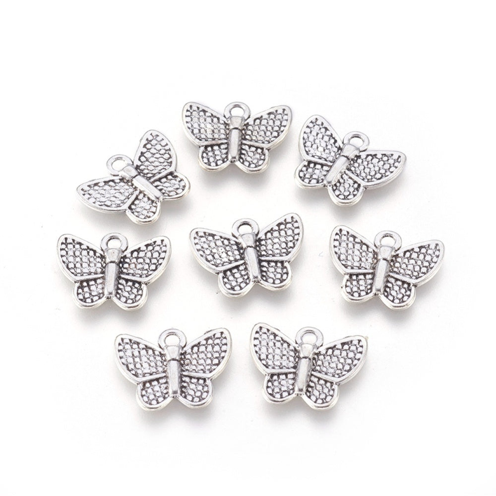 WYSIWYG 2pcs 54x37mm Butterfly Charms Antique Silver Color Pendant Cha –  bearjewelry