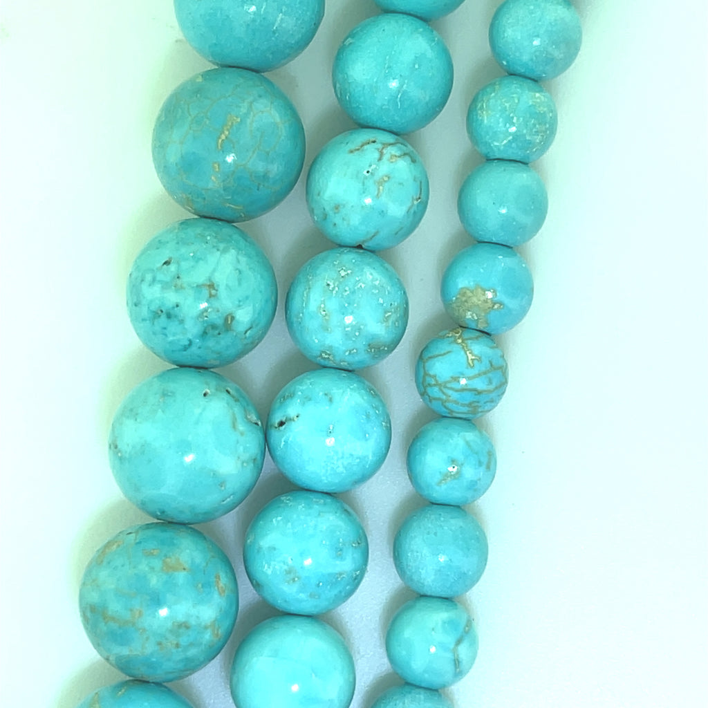 White Howlite Natural Round Gemstone Beads #10-61 – Beadazzle Bead