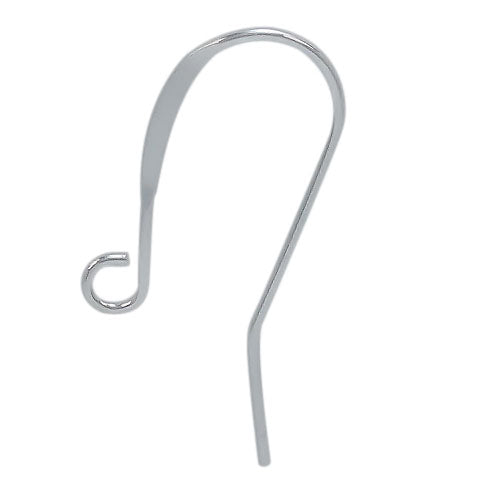 Sterling Silver .925 25mm Shepherd Hook Ear Wire - 4pcs/pack