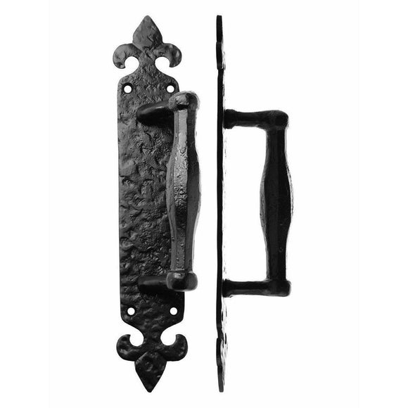 Cast Iron Heavy Door Pull Handle Antique Black · 7146 ·