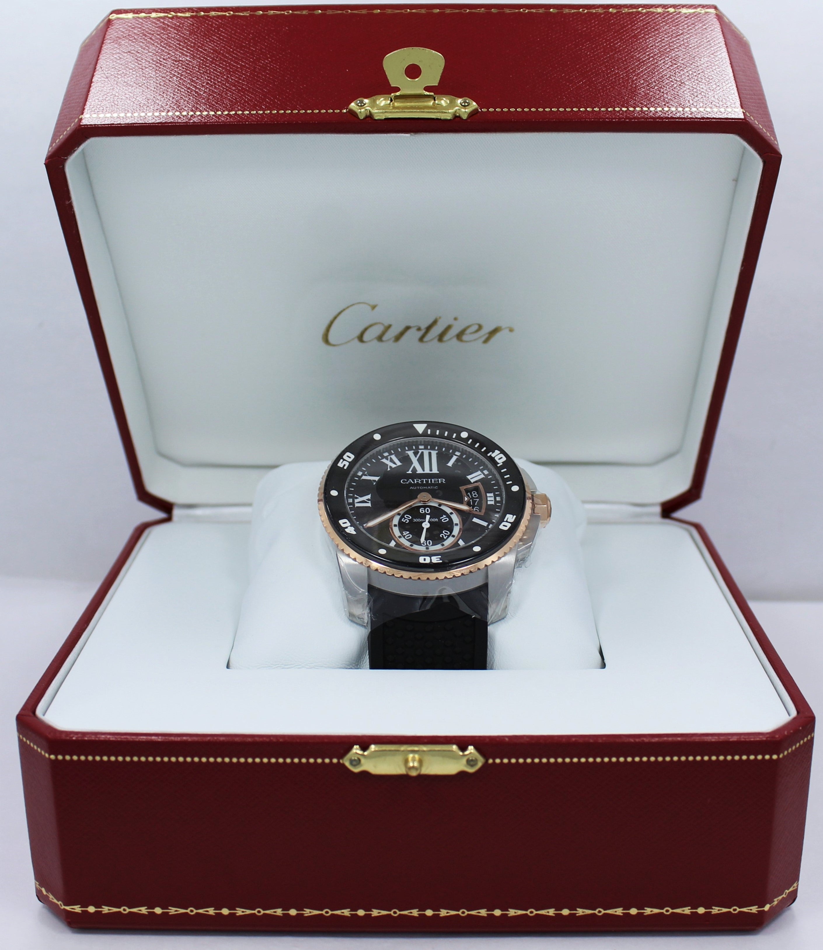 cartier calibre diver rose gold