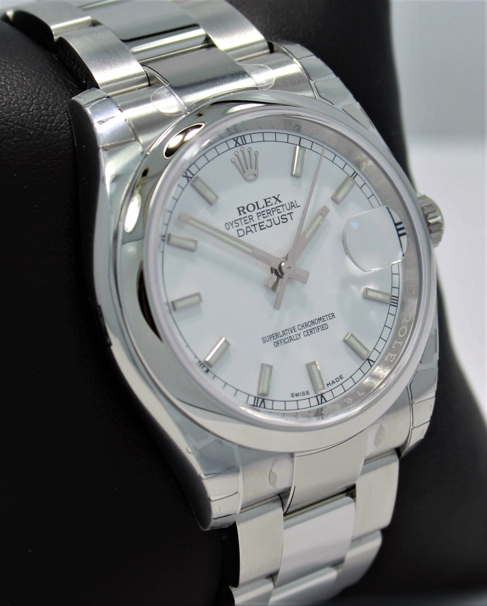 Rolex Datejust 116200 36mm White Stick 