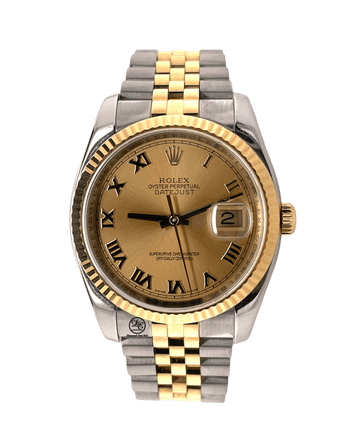 116233, Gold & Steel Rolex Datejust Watch, 36Mm