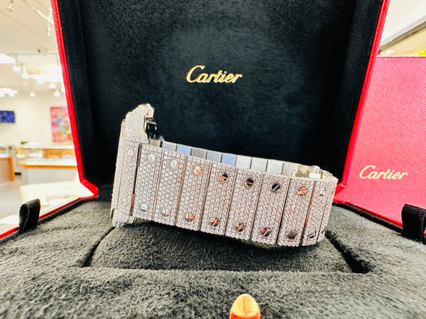 Cartier Santos WSSA0009 Custom Bust Down / Iced Out Watch Box and ...
