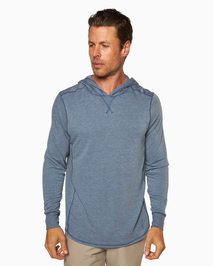 Schooner | Long Sleeve Hoodie (Sea Silk) - DARK GREY HEATHER