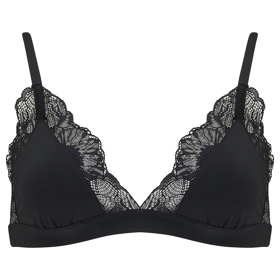 We Are We Wear Fuller Bust geo lace non padded balconette bra in