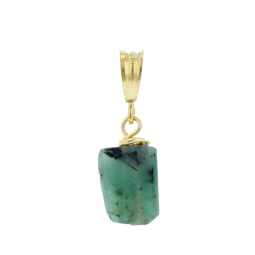 GOLD NECKLACE CHARM MAY EMERALD – The Two Collectors