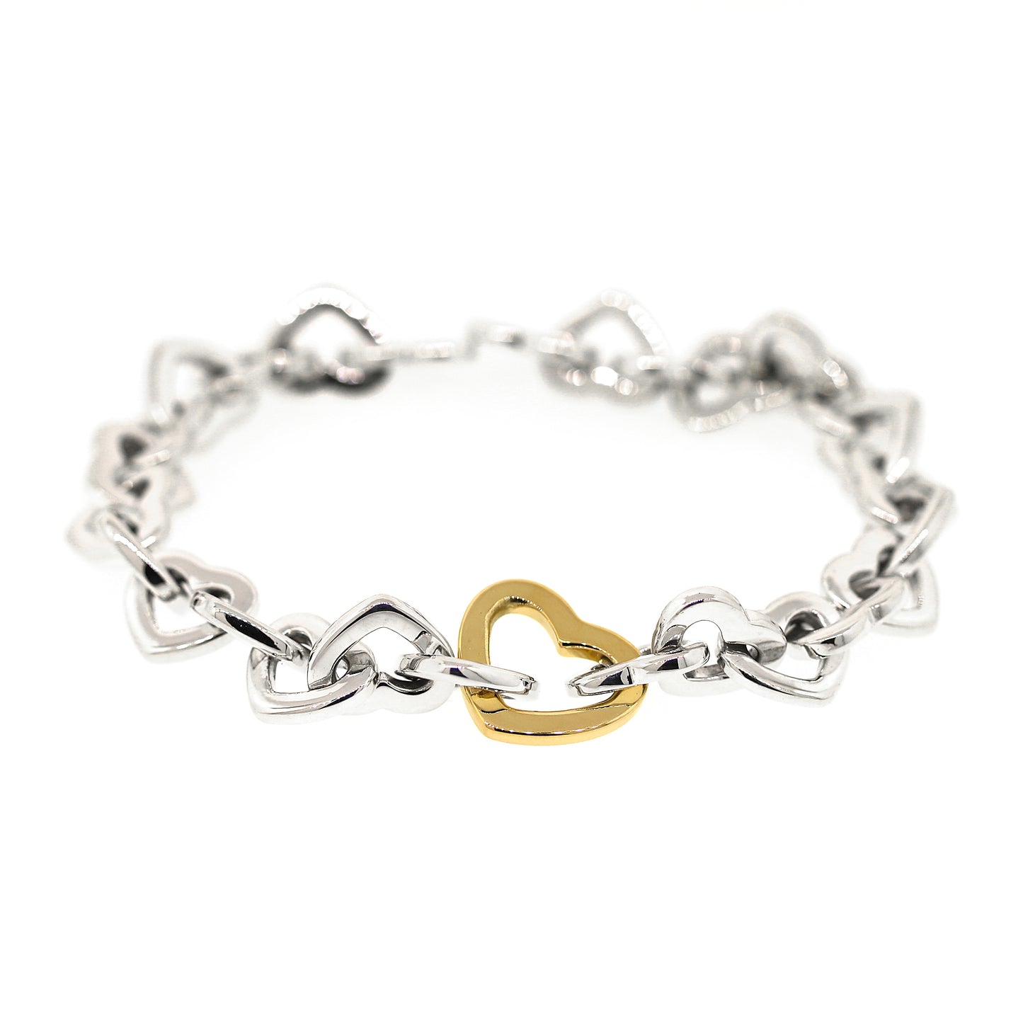 Pre-owned Van Cleef & Arpels Heart & Chrysoprase Love Bracelet in 18K Gold