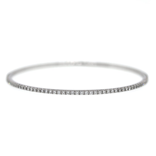 Pre-Owned Van Cleef & Arpels Perlée Collection Diamond Bracelet in 18k –