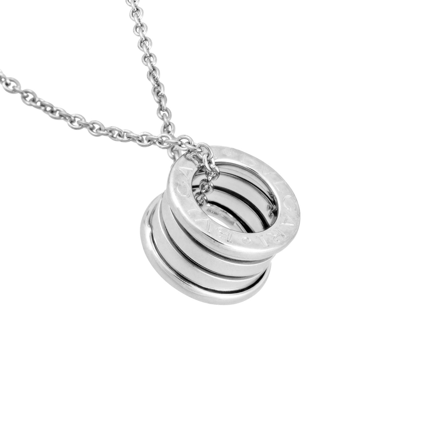 Bvlgari 18K White Gold B.Zero1 Necklace 