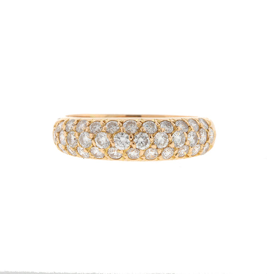 Pre-Owned Louis Vuitton Berg Lockit Diamond Ring in 18k Gold