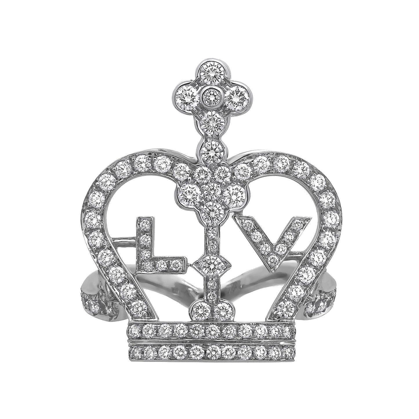LOUIS VUITTON LV Crown Necklace Gold Metal