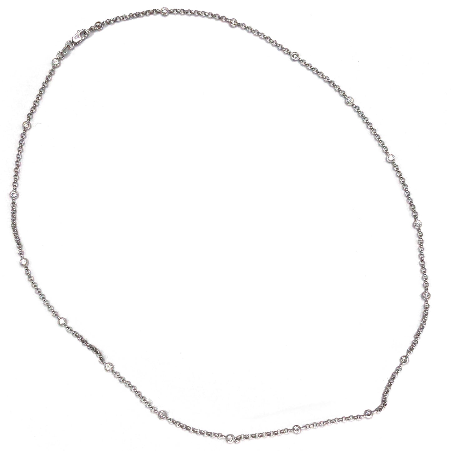 Auth Louis Vuitton Pandantiff Diamond Necklace K18 White Gold Q93670 Used  F/S