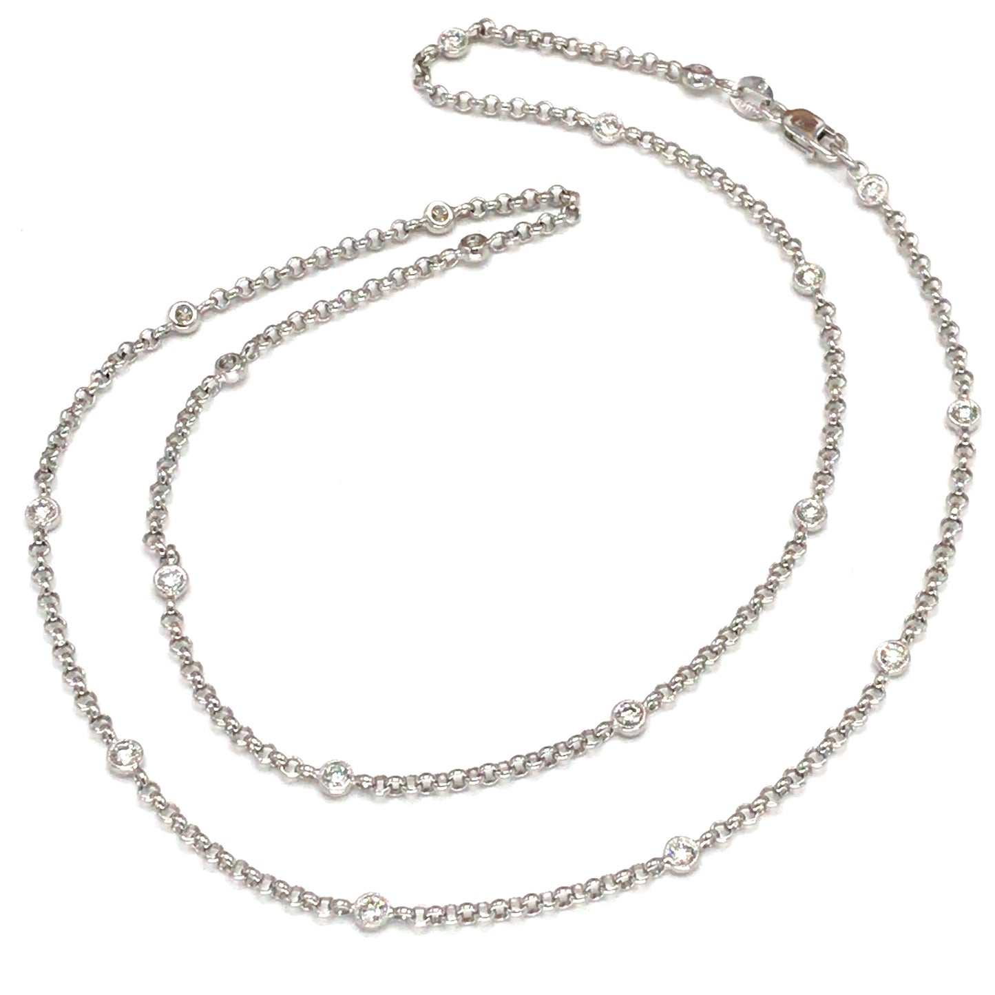 LOUIS VUITTON Pandantif LV XL Necklace White Gold Diamond Q93821 auth  27695a Silvery ref.636331 - Joli Closet