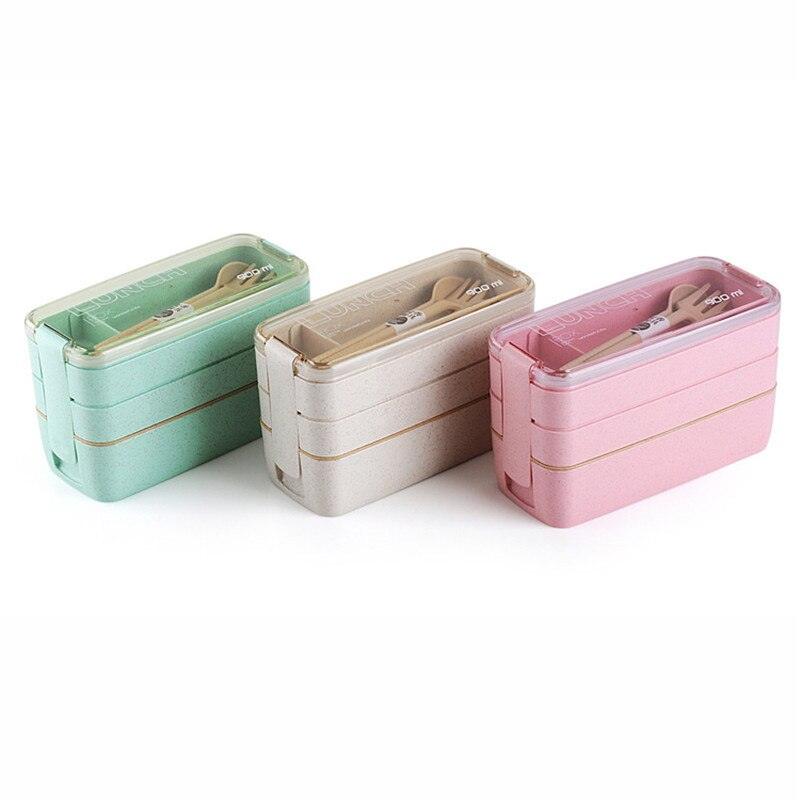 Wheat Straw Lunch Box 3 Layers 900ml