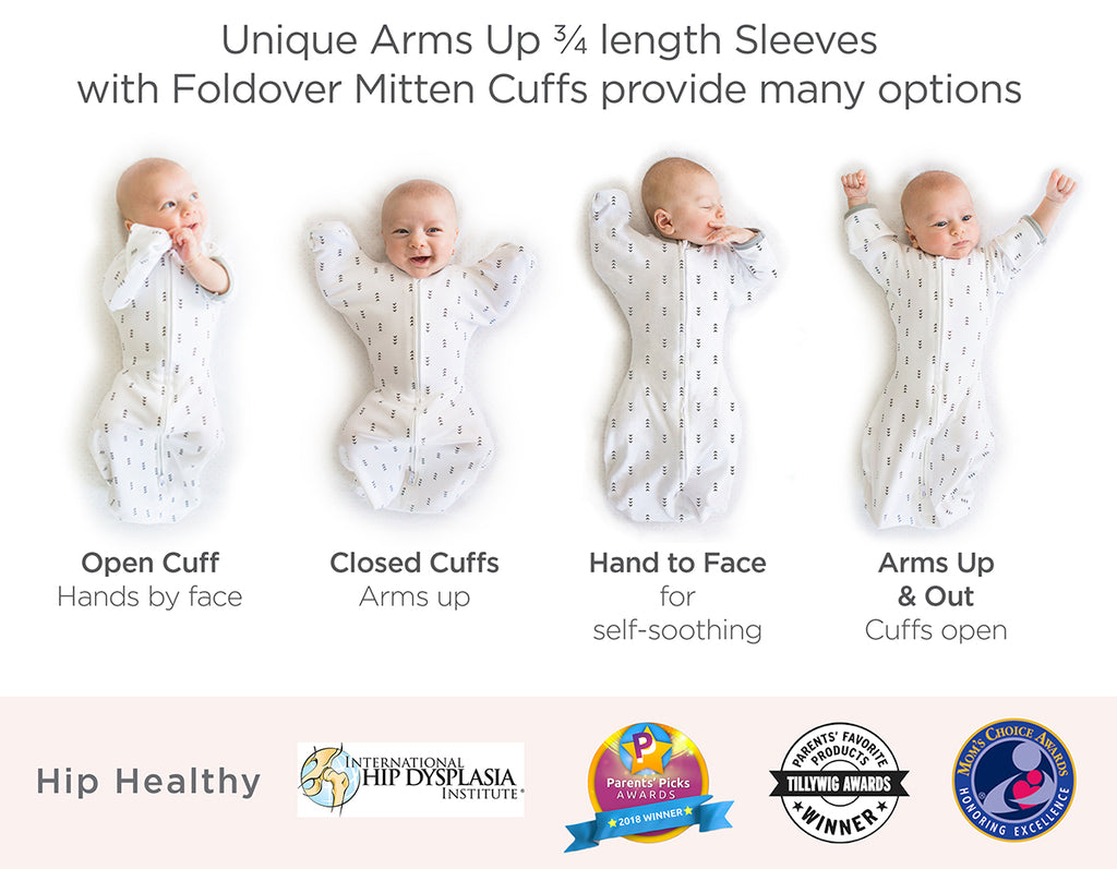 Transitional Swaddle Sack 4 ways