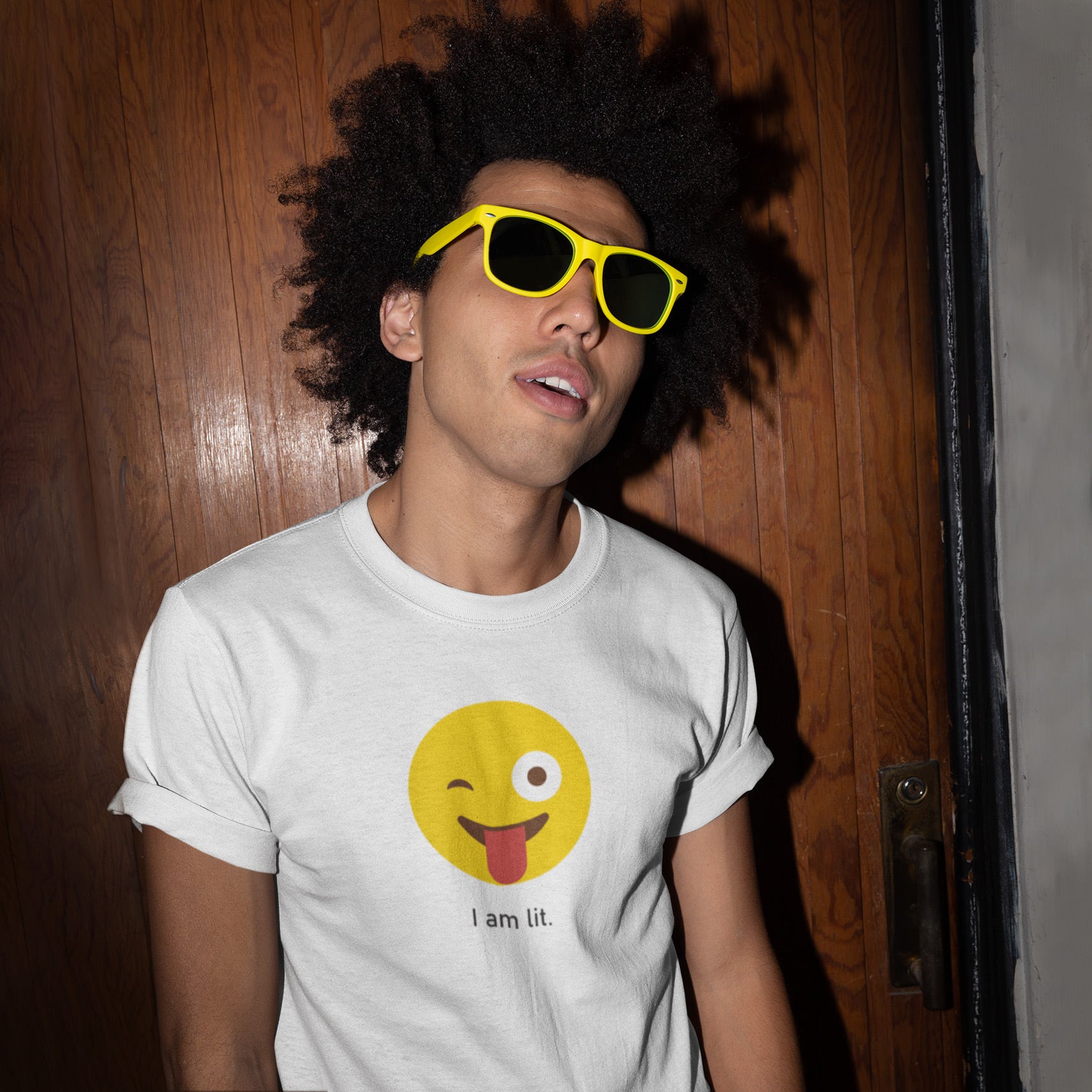 I am lit, emoji teeshirt a t-shirt emojis original designer clothes apparel tee-shirt