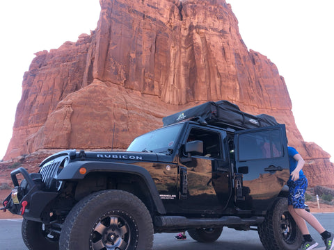 An overland vehicle in the desert.