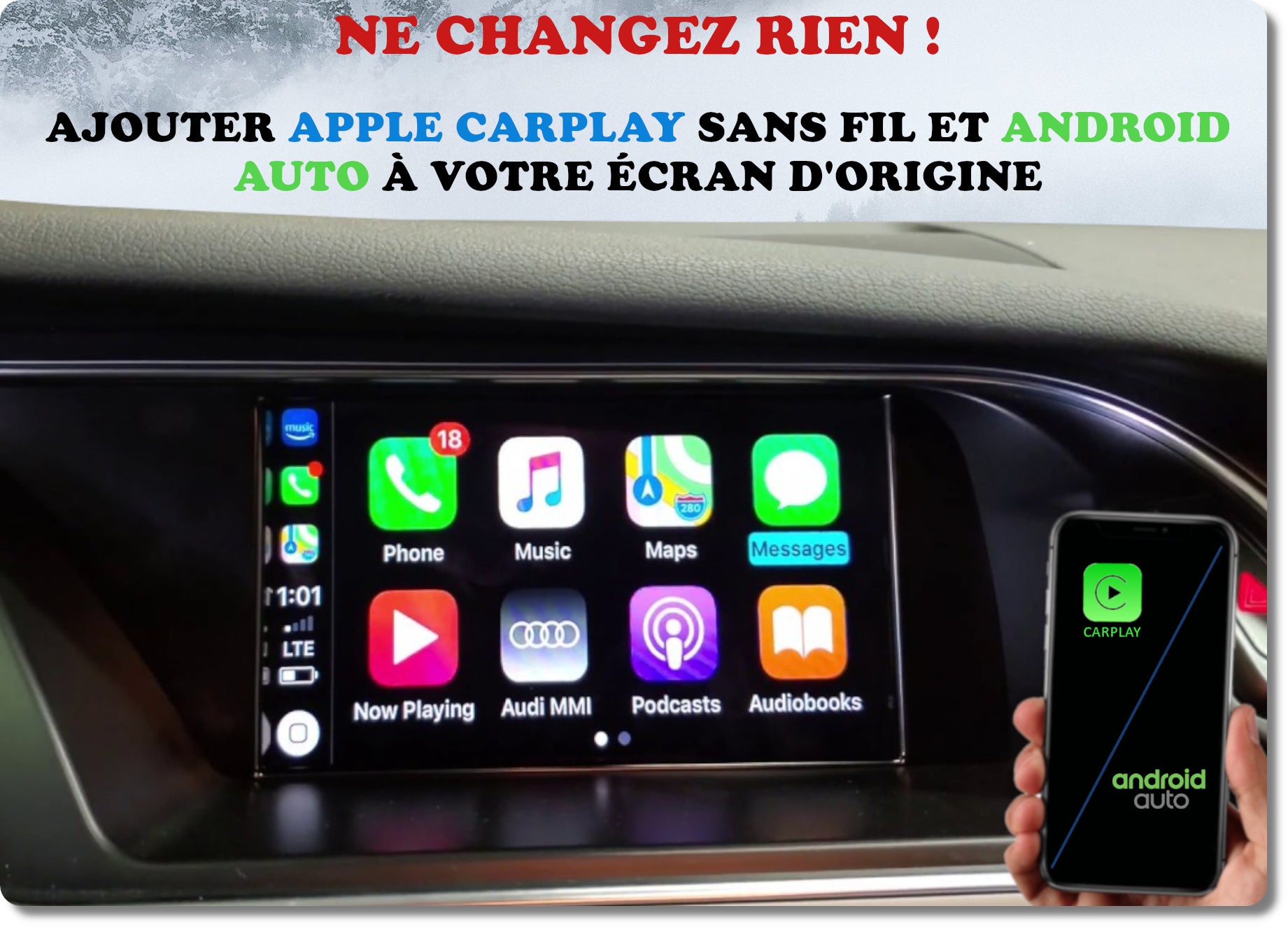 Apple Carplay sans fil et Android Auto sur RANGE ROVER EVOQUE – GOAUTORADIO