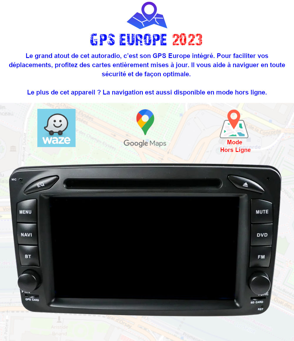 AUTORADIO ANDROID MERCEDES GPS 2023
