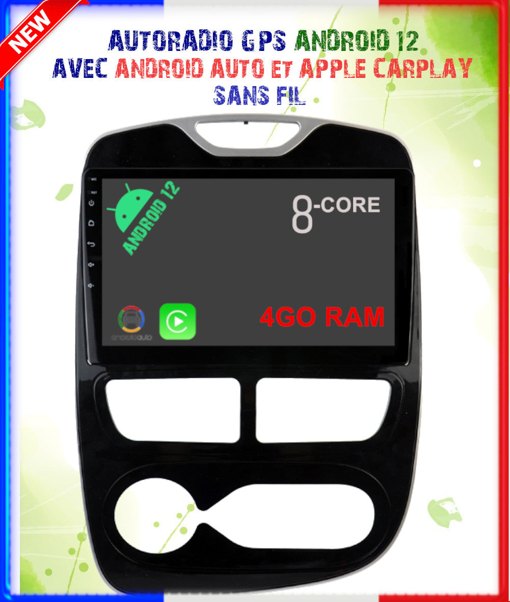 Autoradio GPS Android 12 RENAULT CLIO 4 Phase 1 2012-2015 – GOAUTORADIO