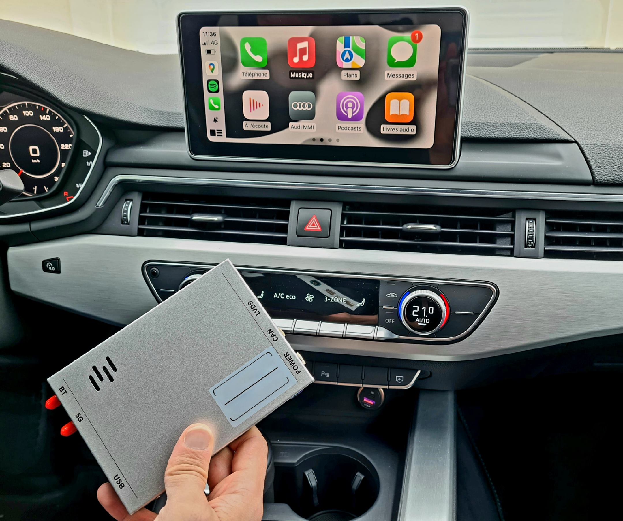 Apple Carplay sans fil et Android Auto sur Audi Q2 écran d'origine –  GOAUTORADIO