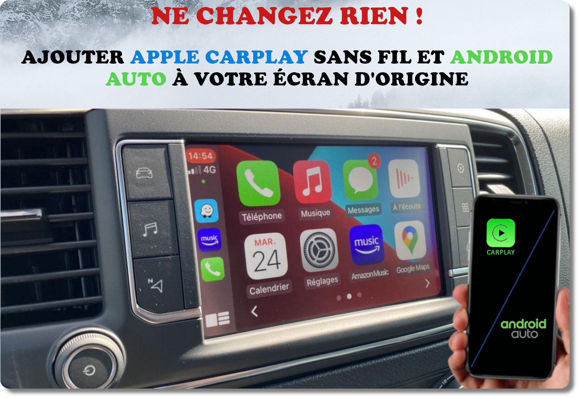 Apple Carplay et Android Auto pour Peugeot Expert avec système NAC –  GOAUTORADIO