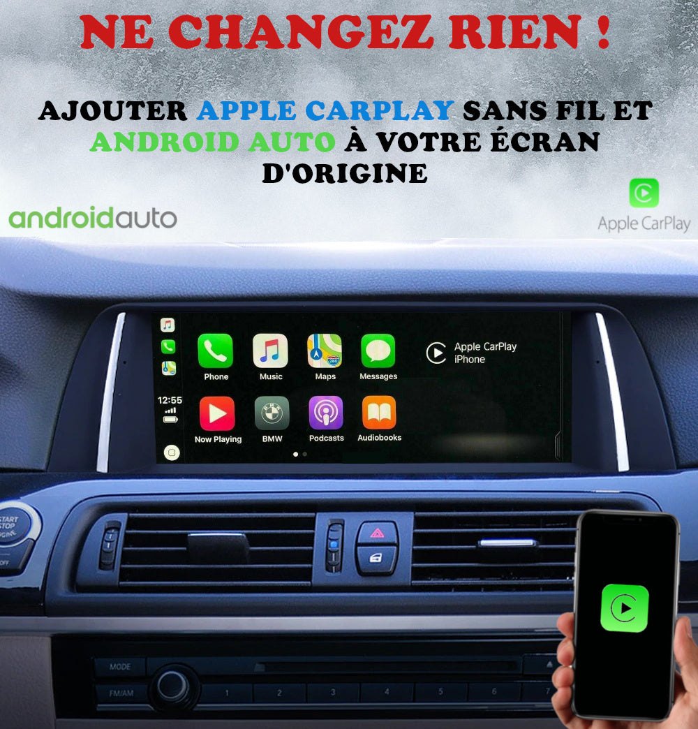 Apple Carplay sans fil et Android Auto sur BMW Série 5 F10-F11