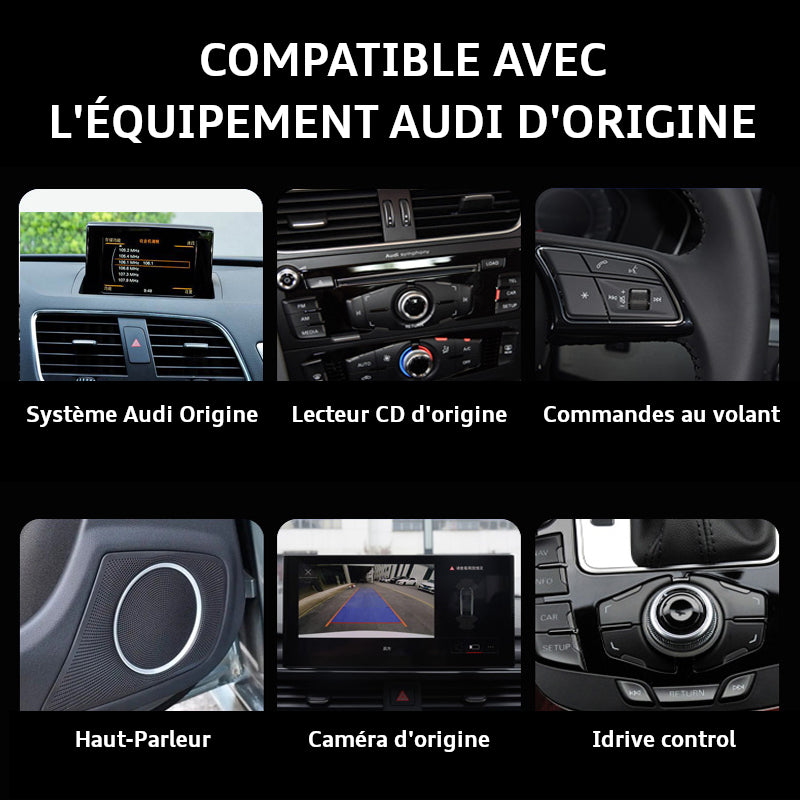 ÉCRAN ANDROID AVEC CARPLAY ET ANDROID AUTO SANS FIL POUR AUDI A5 –  GOAUTORADIO