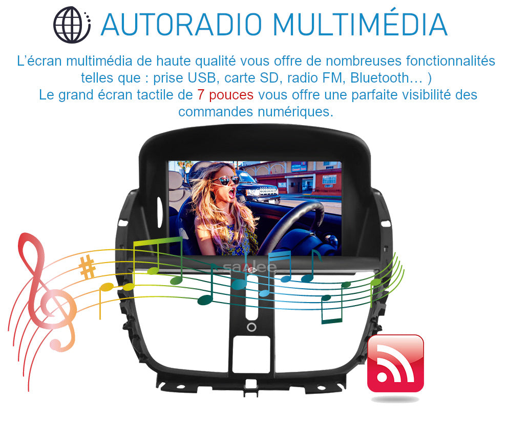 Pour Autoradio Android 7'' Écran Tactile Audio De Voiture - Temu France