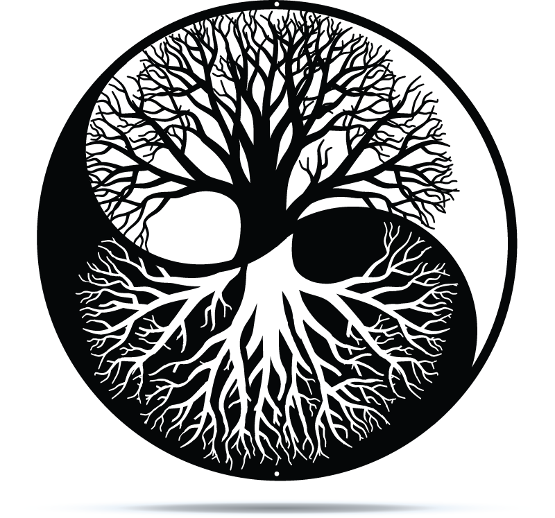 Wonderbaar Yin and Yang Tree of Life (Metal Art) | Foundry Brothers NS-48