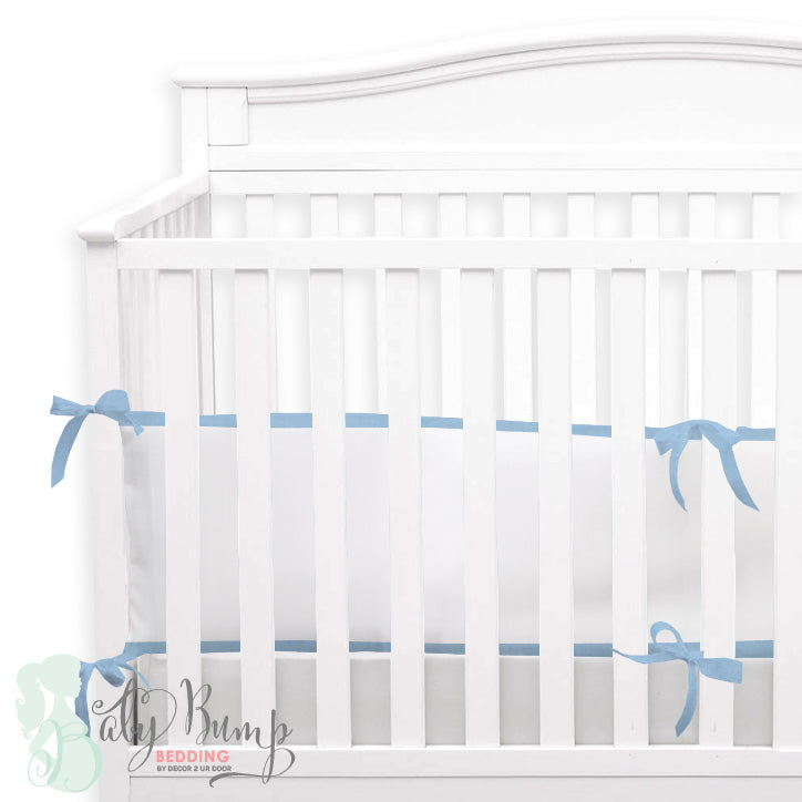 blue crib bumper