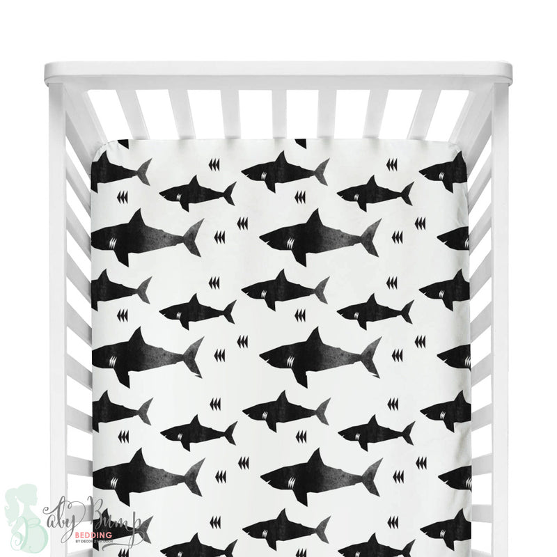 shark crib bedding set