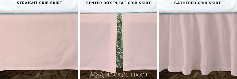 green crib skirt