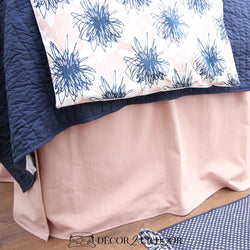 blush coloured bed throw