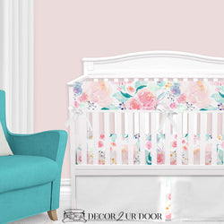 crib bumper set girl