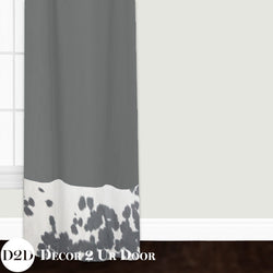 Grey Cowhide Custom Closet Window Curtain Decor 2 Ur Door